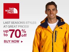 The North Face Last Season's Styles at Great Prices! up to 70% off