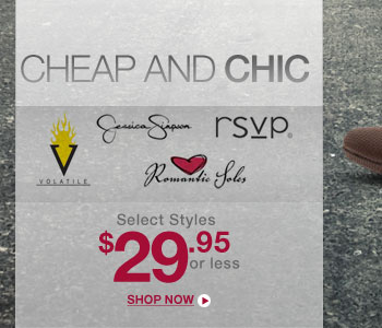 Cheap and Chic: Romantic Soles, Jessica Simpson, VOLATILE, rsvp: Select Styles: $or less! 