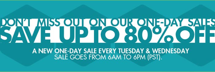 Save up to 80% off with these one-day sales! Save up to 80% off with these one-day sales!