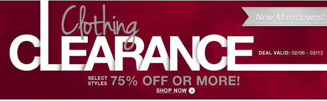 Clothing Clearance New Markdowns!