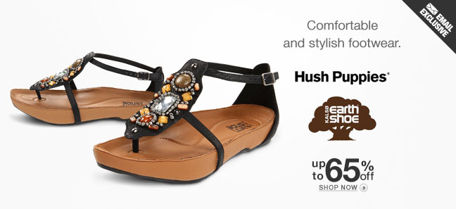 Hush Puppies, Earth Shoes up to 65% off