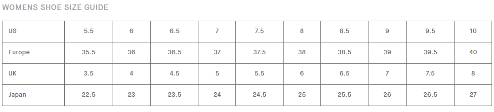 Joie Shoe Size Chart