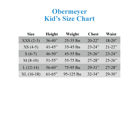 Obermeyer Size Chart