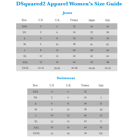 dsquared2 jeans measurements