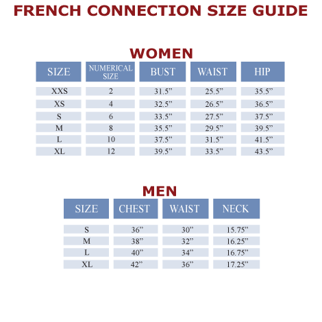 French Size Conversion Chart