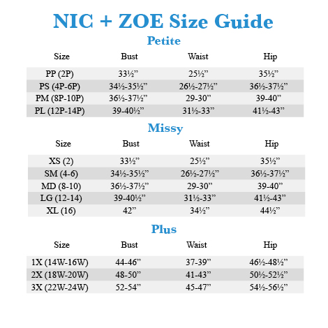 Flowers By Zoe Size Chart