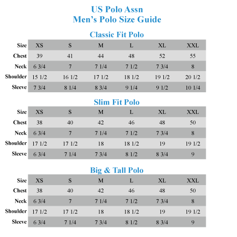 Polo Ralph Jacket Size Chart