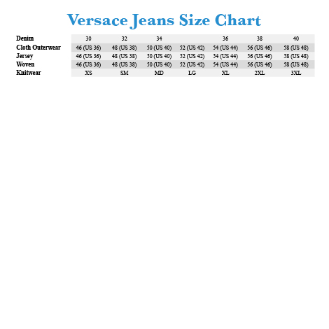 Versace Jeans Sizing Serafini Pizzeria Versace Jeans Sizing