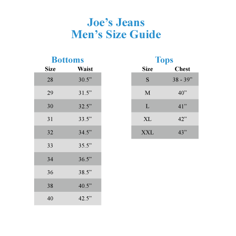 David Bitton Size Chart