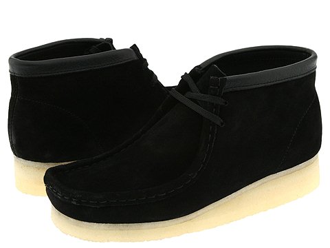 Clarks Wallabee Boot Mens Lace up casual Shoes (Black)