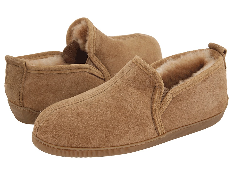 mens tan sheepskin slippers