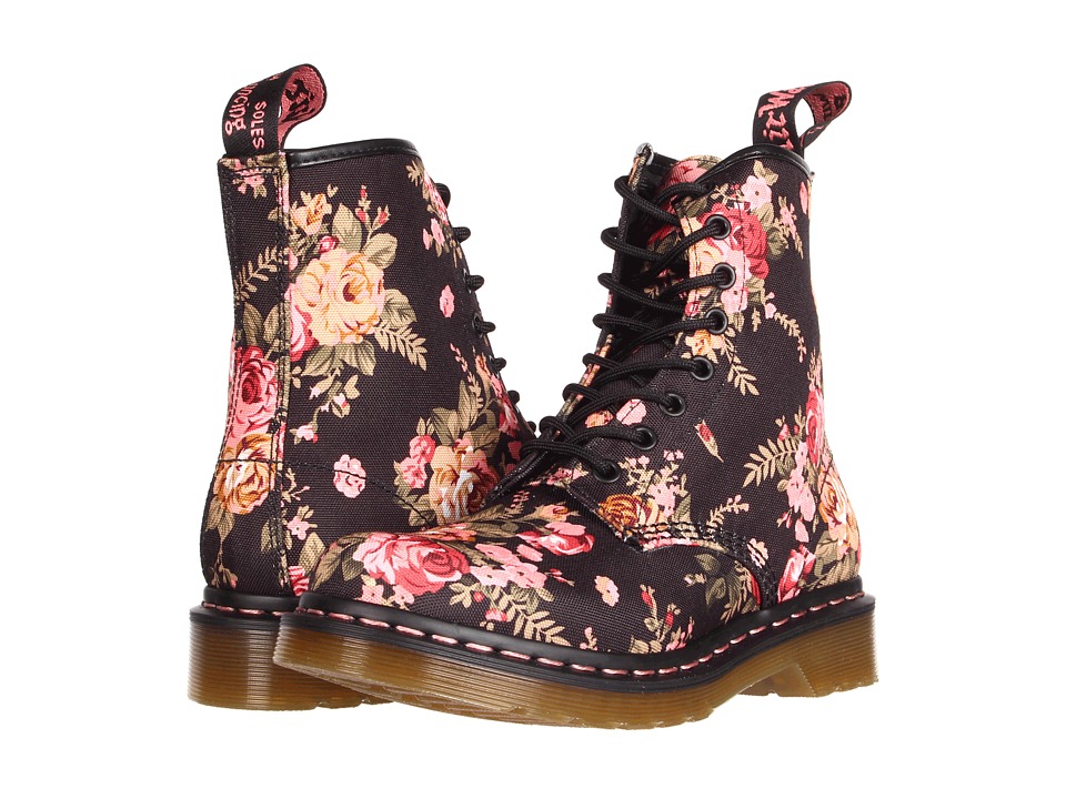 Dr. Martens 1460 W (Black Victorian Flowers) Women