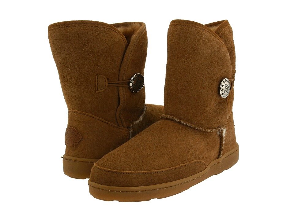 tan button boots