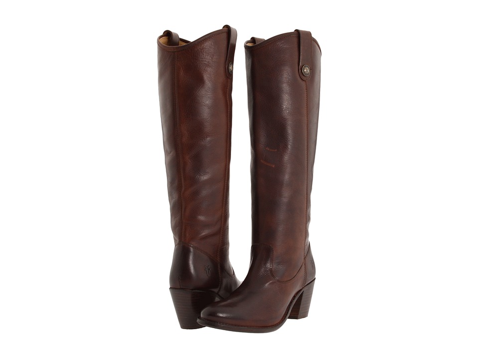 Frye Jackie Button (Chocolate Soft Vintage Leather) Women