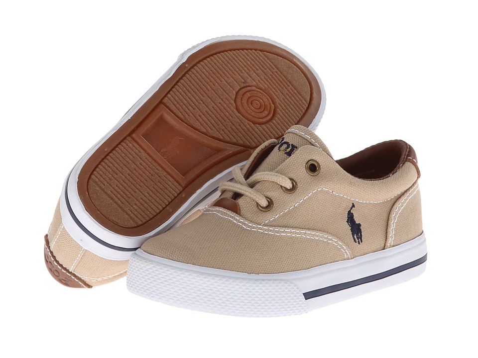 Polo Ralph Lauren Kids Vulcanized Vaughn SP12 Boys Shoes (Khaki)