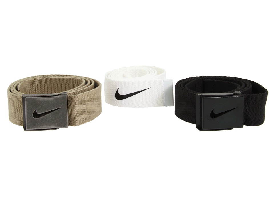 Nike Golf Tech Essential 3 Web Pack Mens Belts (White)