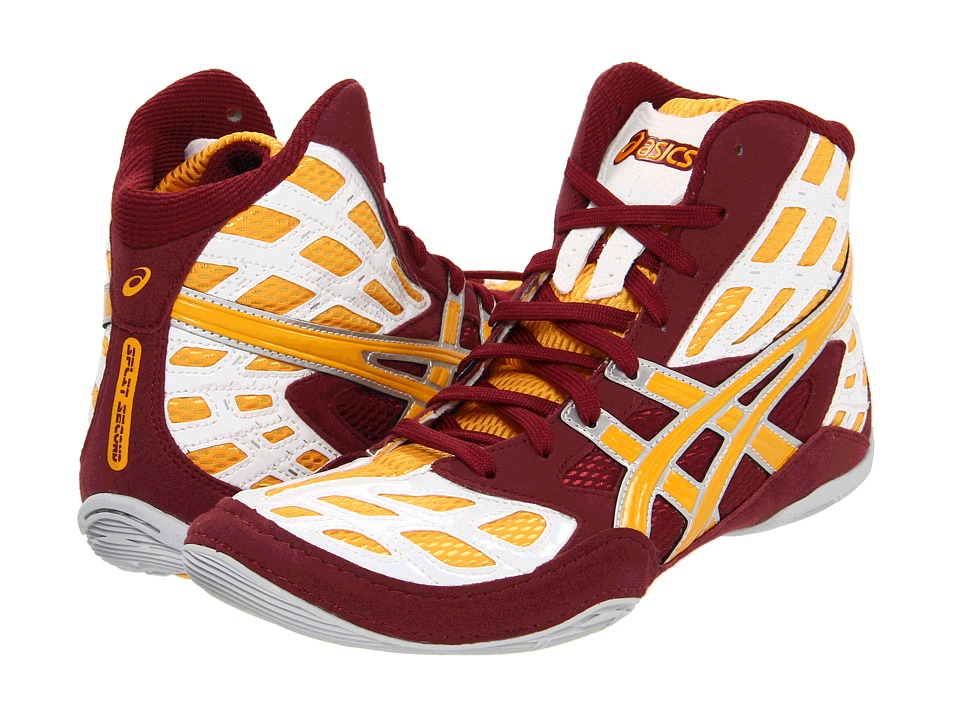 Maroon and on sale gold wrestling shoes