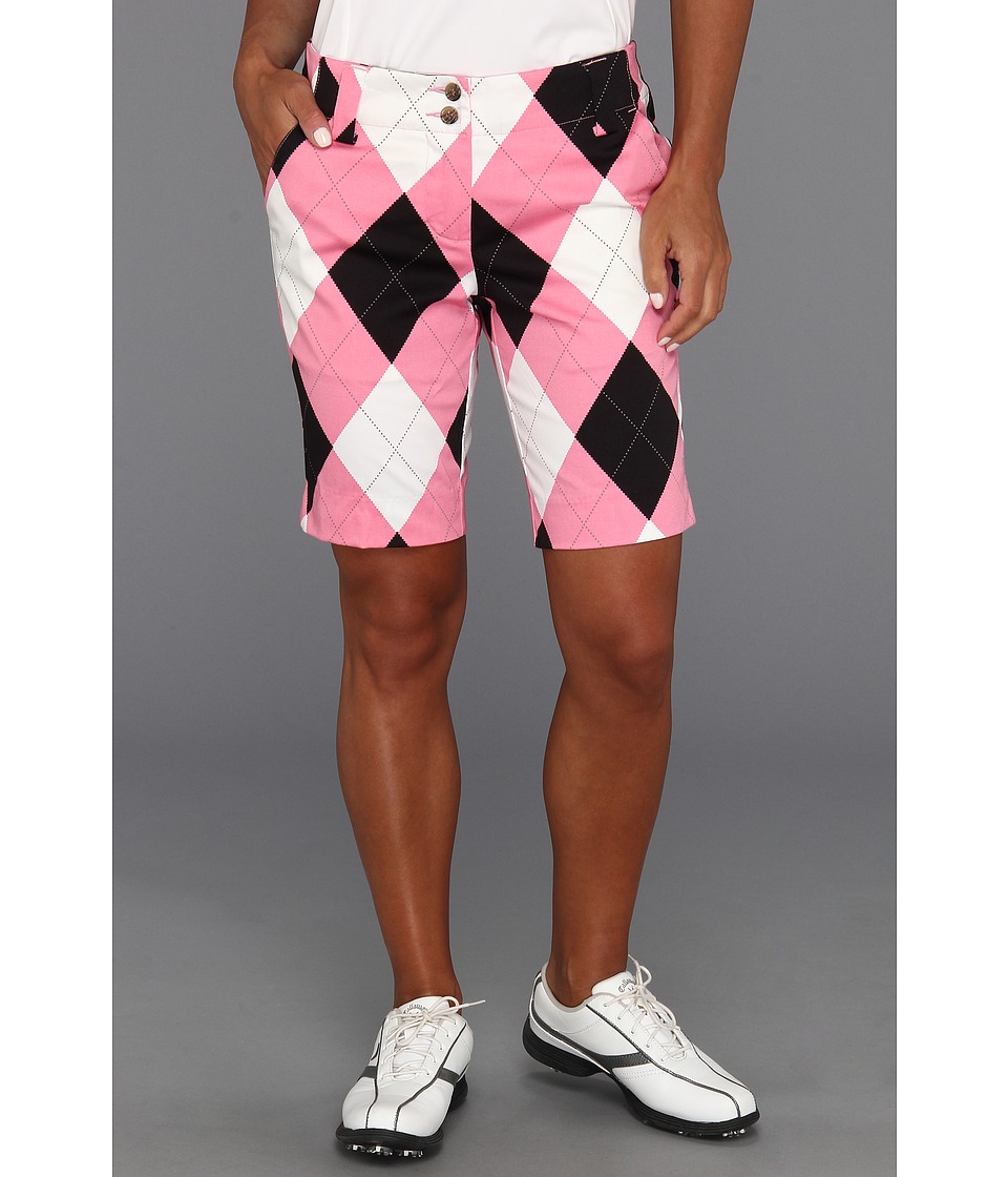 Loudmouth Golf Pink Black Short Womens Shorts (Multi)