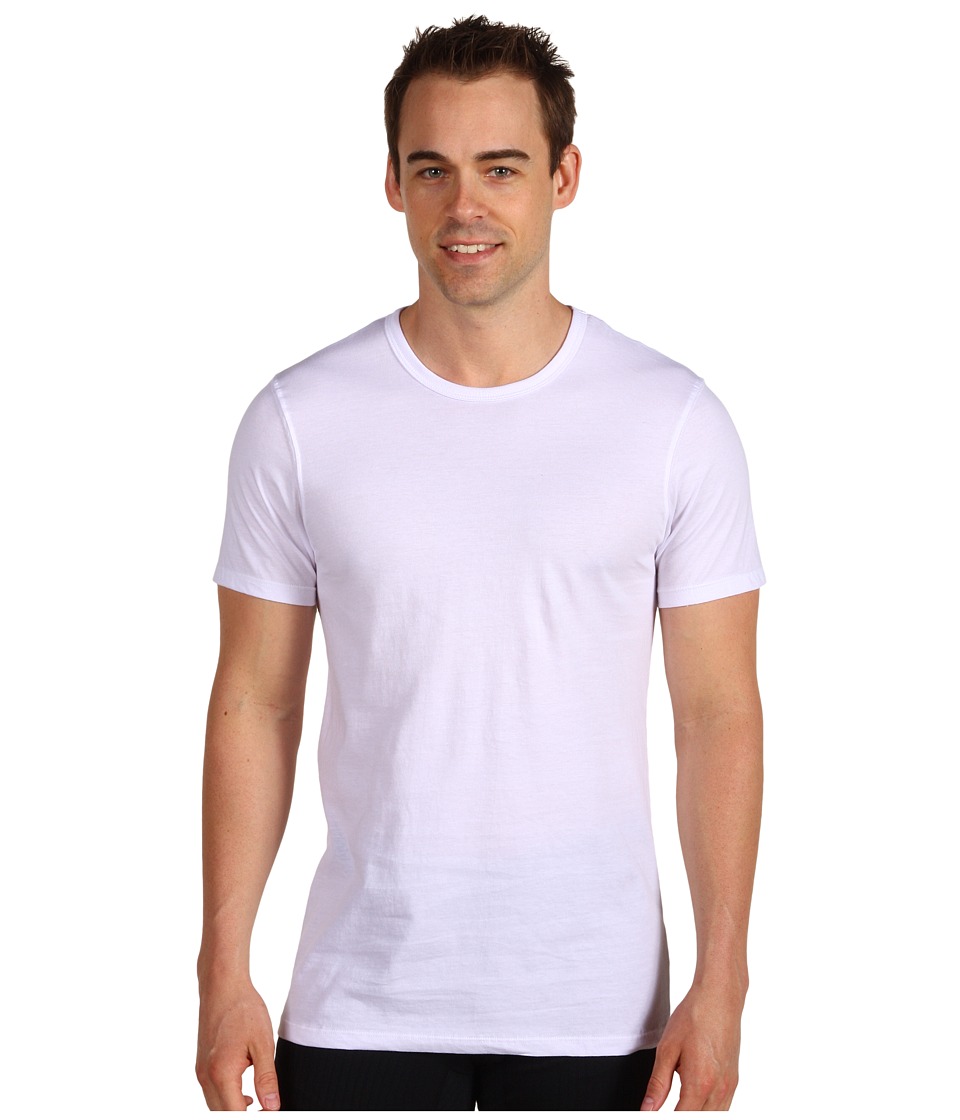 Calvin Klein Underwear Slim Fit Crew Neck 3 Pack Mens Short Sleeve Pullover (White)