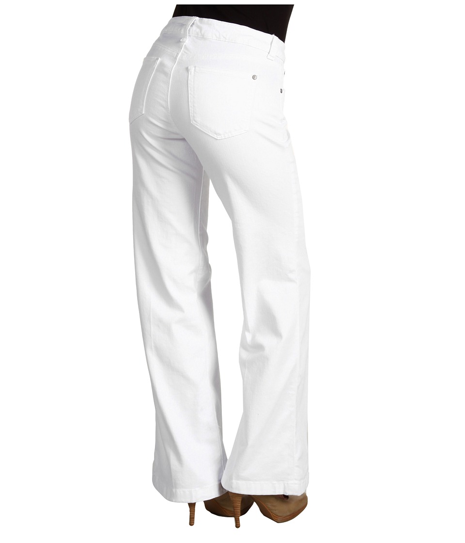 Miraclebody Jeans Carly Wide Leg Trouser in White Womens Jeans (White)