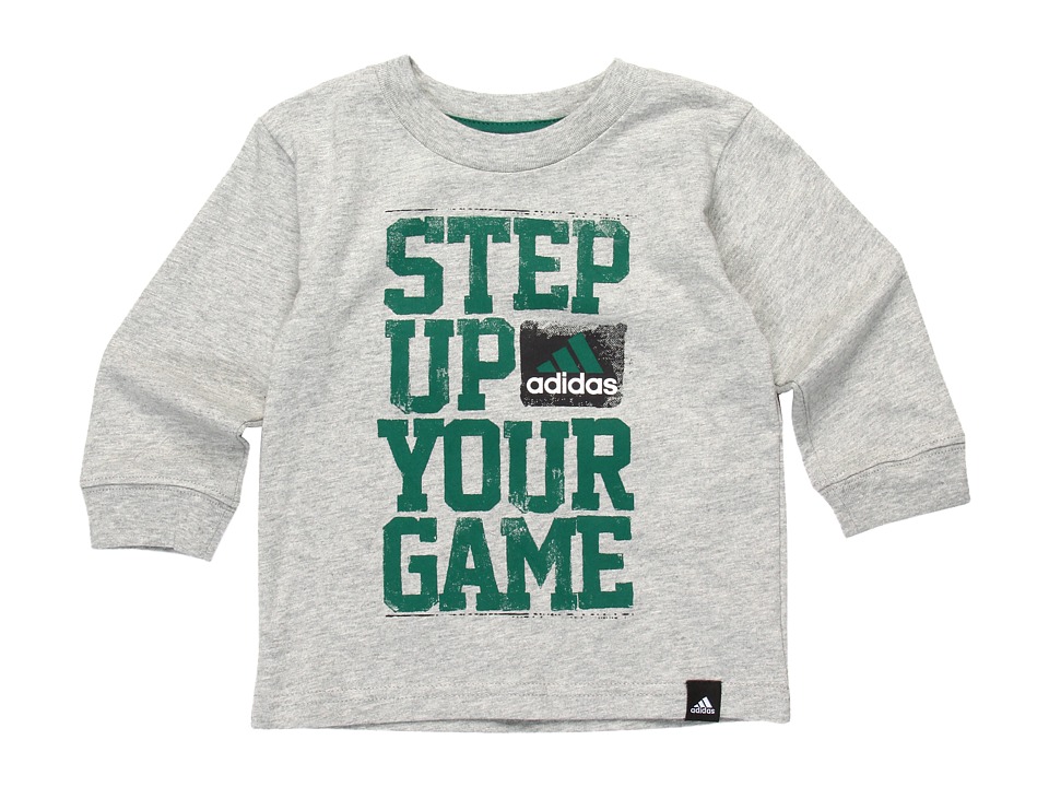 adidas Kids Rough And Tough L/S Tee Boys Long Sleeve Pullover (Gray)