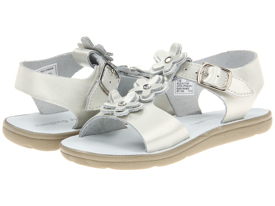 Jumping Jacks Kids Sunflower (Toddler/Little Kid) (Soft Silver Leather) Girls Shoes