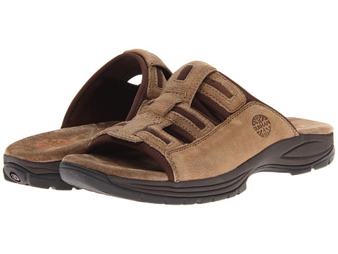mens tan slides