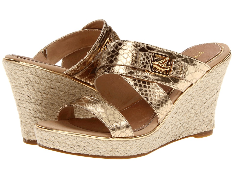 Sperry Top Sider Maris Womens Wedge Shoes (Gold)
