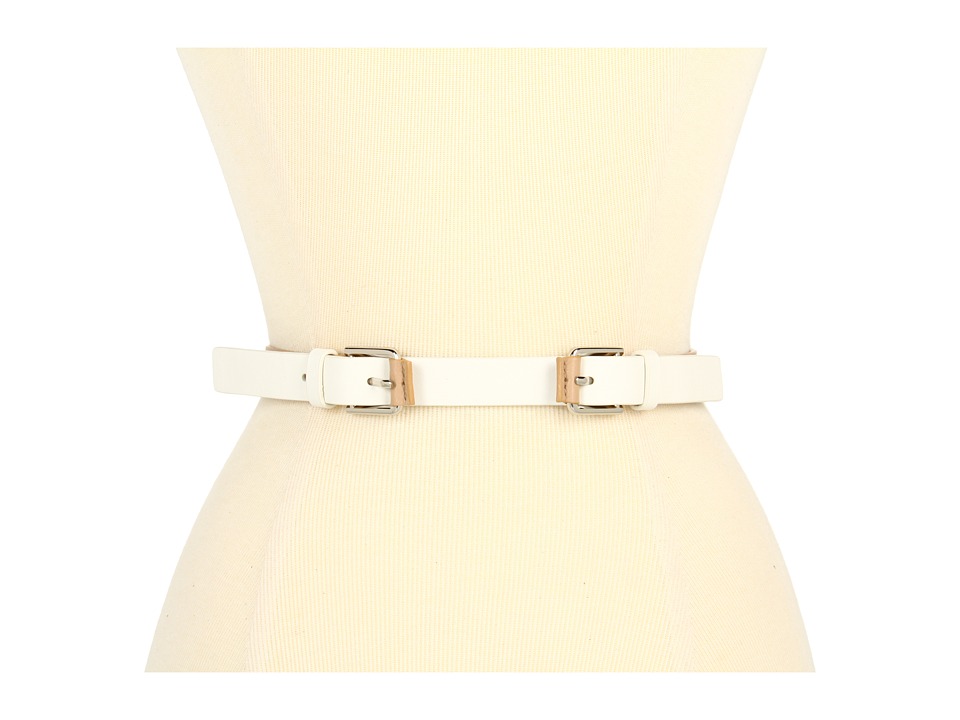 Cole Haan Anne Street Buckle Belt Womens Belts (White)