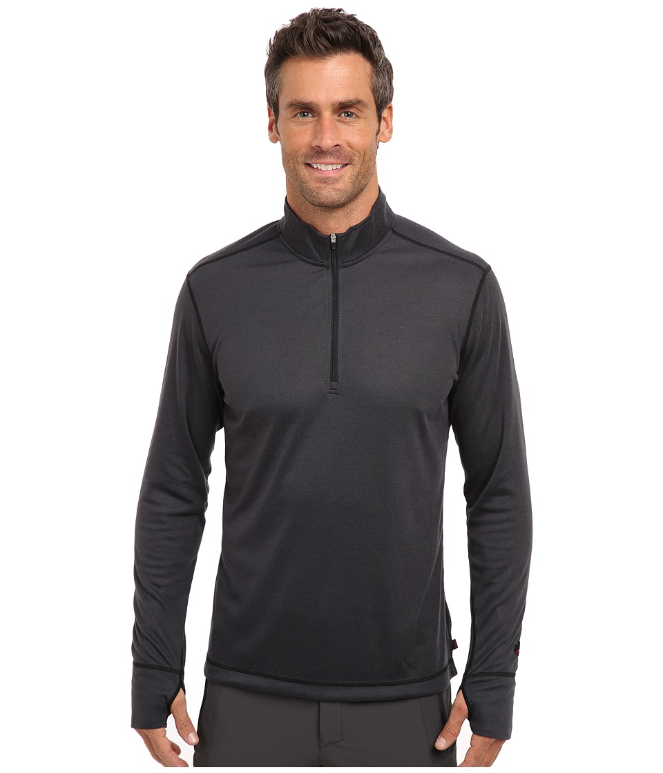 Hot Chillys Geo Pro Zip-T (Black Heather) Men