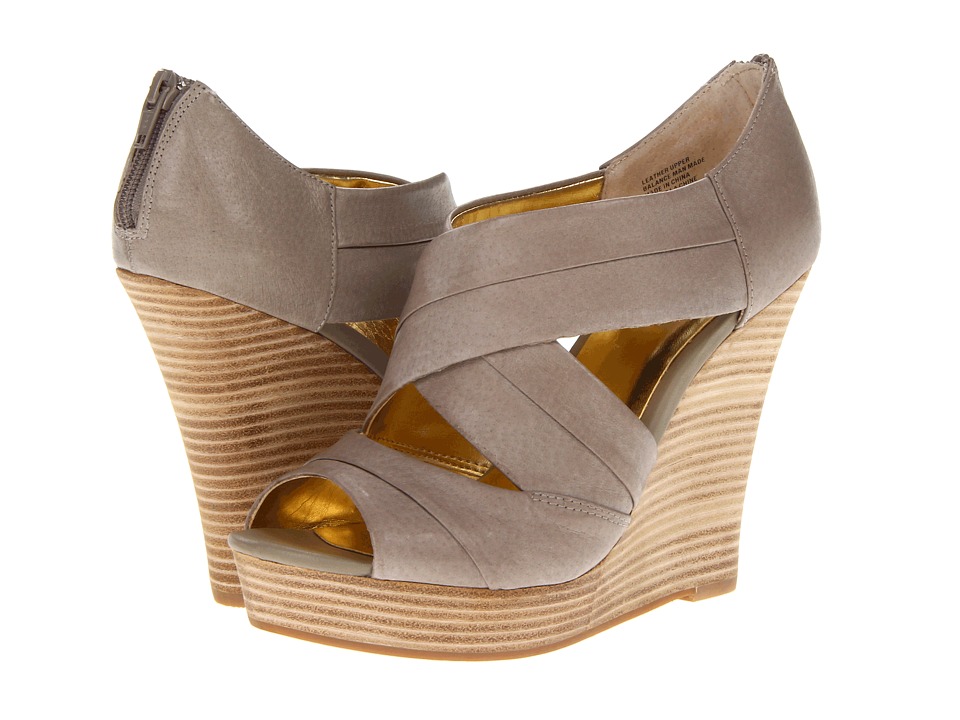 Seychelles Risky Business Womens Wedge Shoes (Taupe)