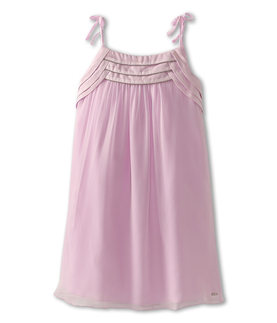 Chloe Kids Silk Crepe Dress w/ Tied Straps Girls Dress (Pink)