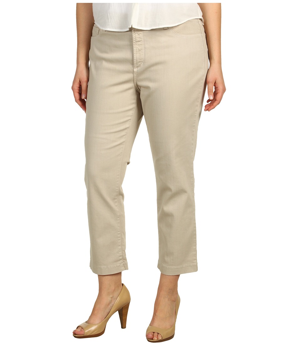 NYDJ Plus Size Plus Size Audrey Ankle Jean Womens Jeans (White)