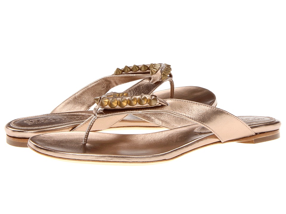 Alexander McQueen Infra Pelle   Smooth Metallic Womens Sandals (Bronze)