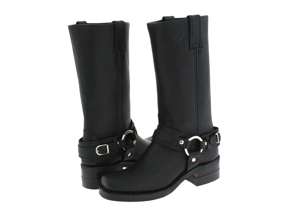 Frye Belted Harness 12R (Black Leather) Women