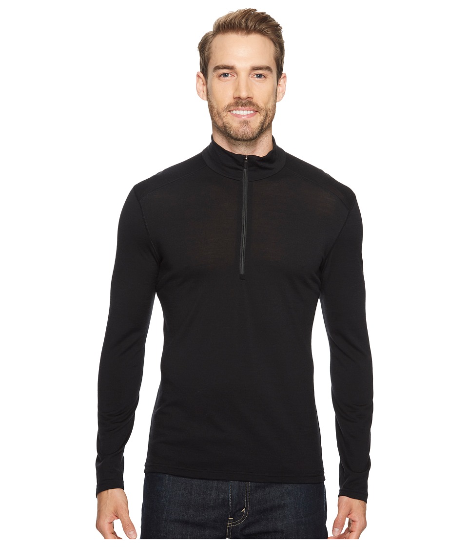 Icebreaker Oasis Mid-Weight Merino Long Sleeve Half Zip (Black) Men