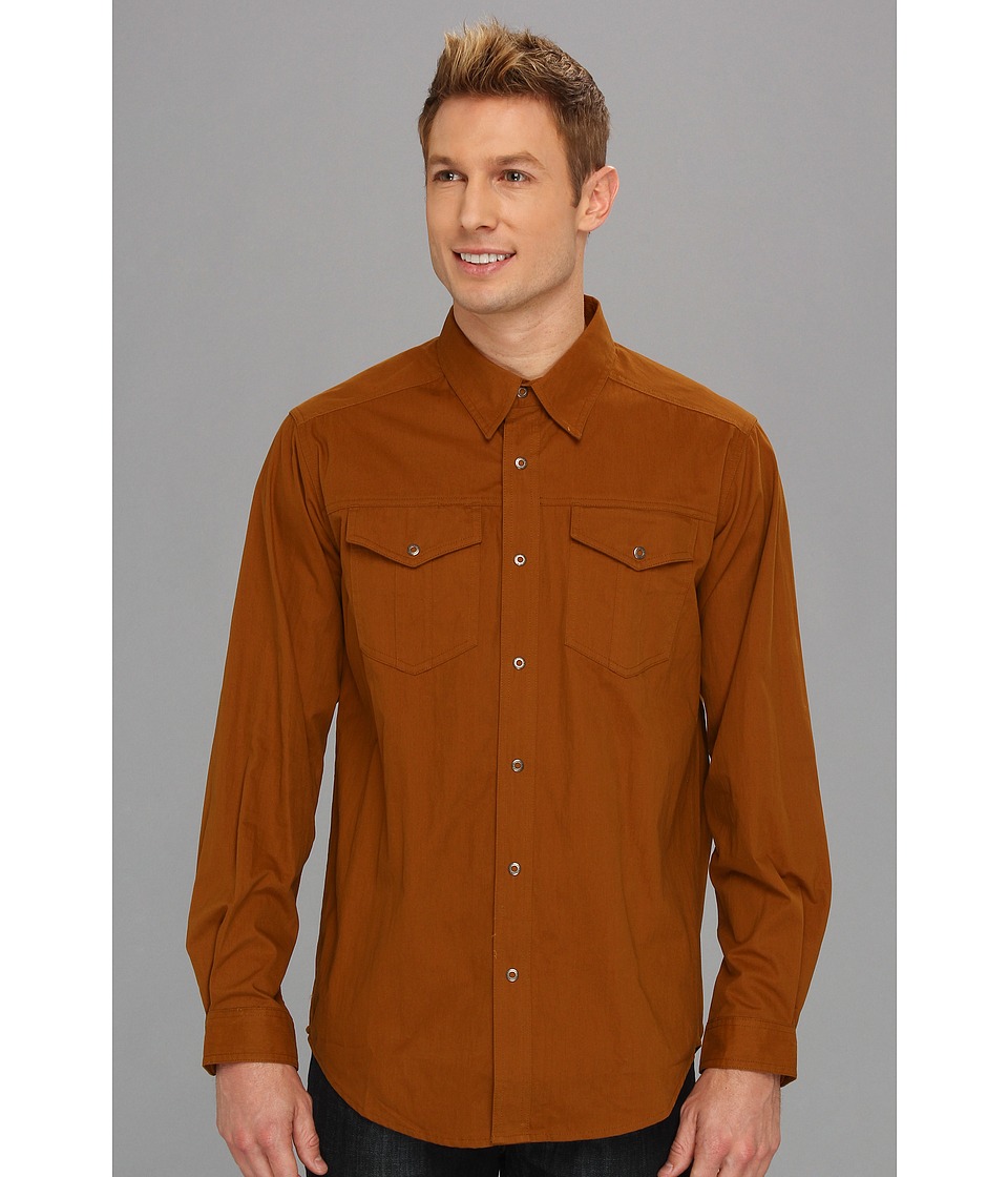 ExOfficio Ansel Canvas Long Sleeve Shirt Mens Long Sleeve Button Up (Brown)