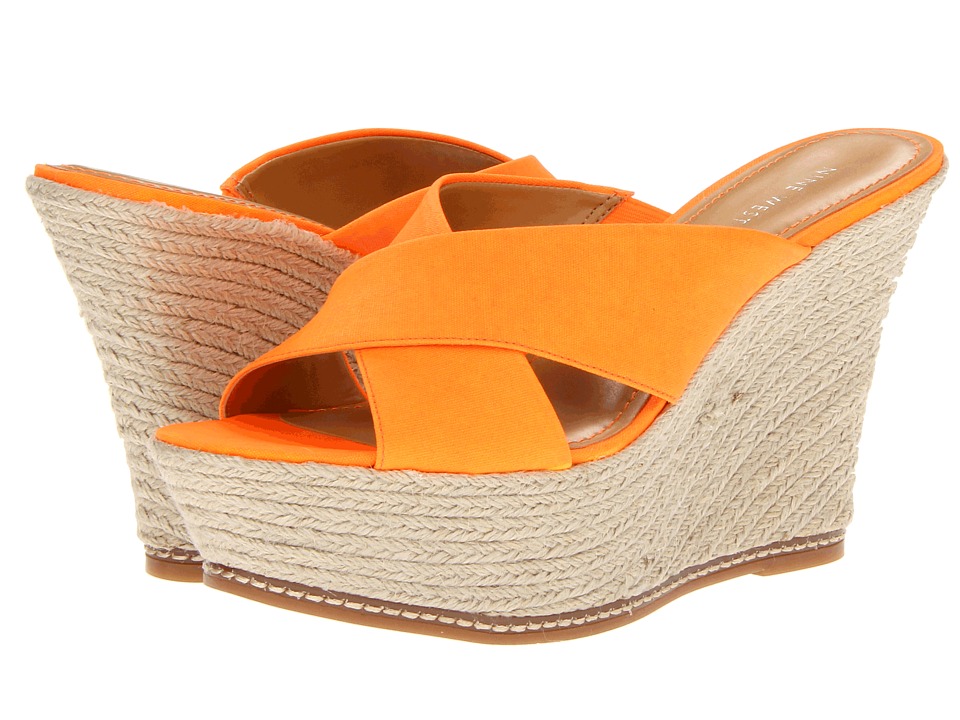 Nine West Dashall Womens Wedge Shoes (Orange)