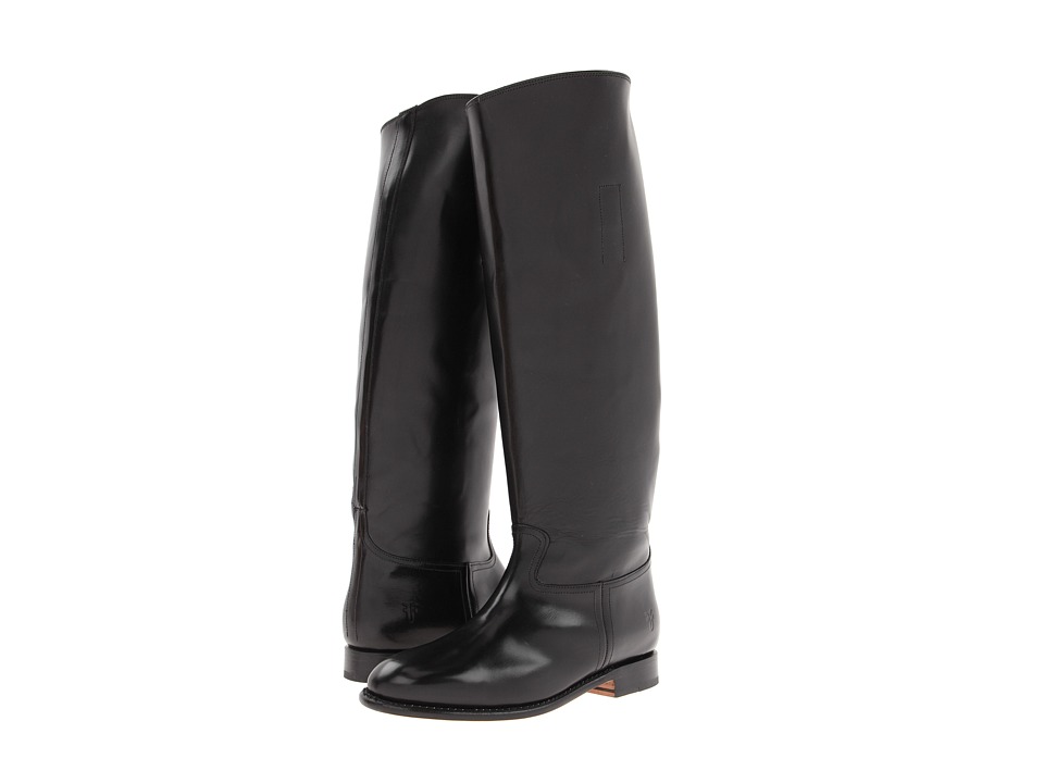 Frye Abigail Riding (Black Smooth Polished Veg) Cowboy Boots