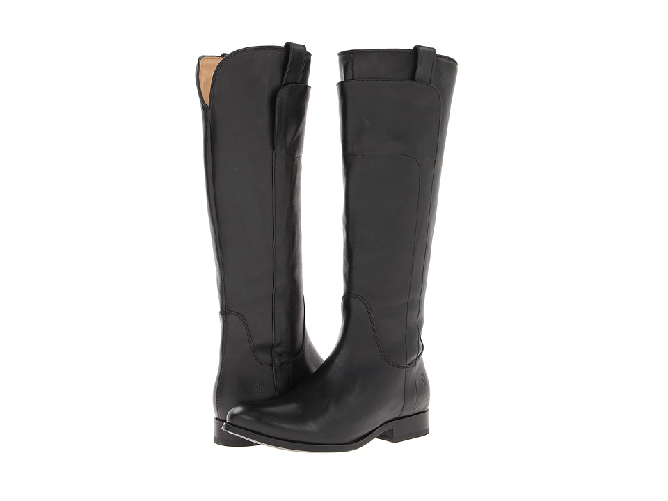Frye Melissa Tall Riding (Black Soft Vintage Leather) Cowboy Boots