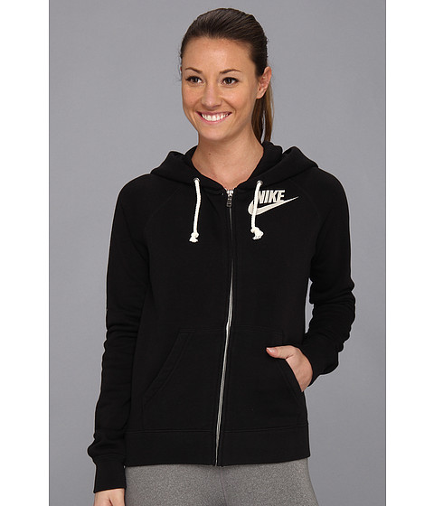 black nike zip up sweater women's