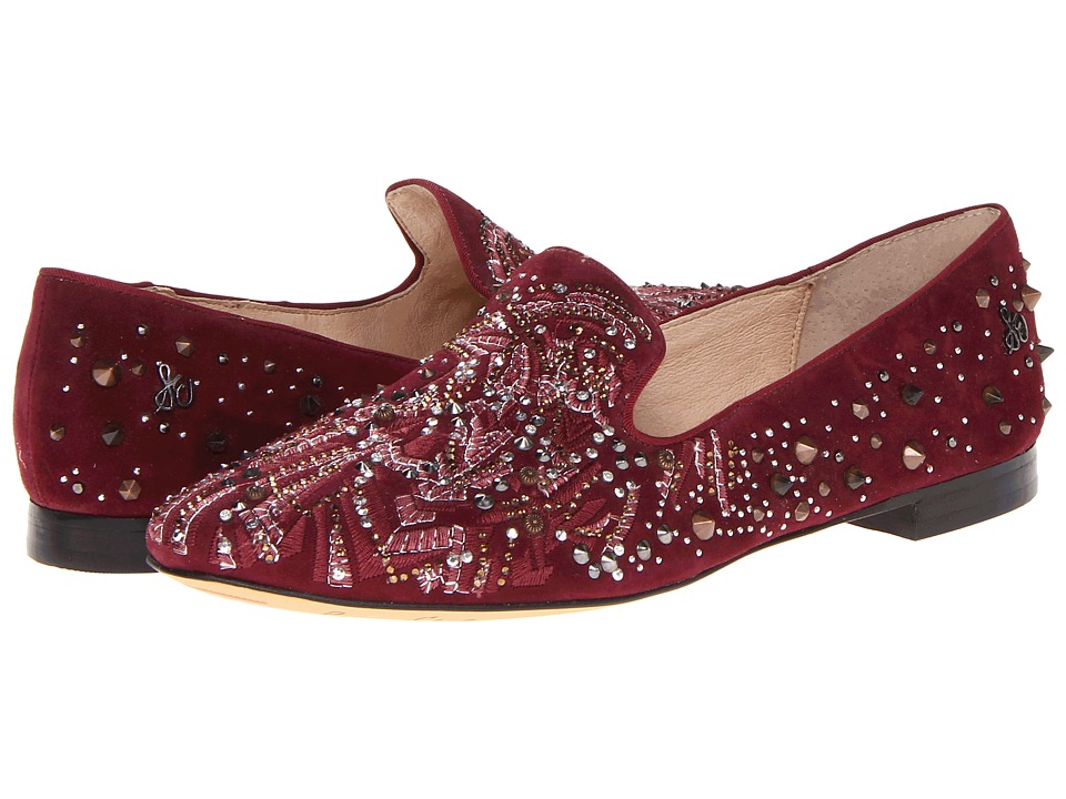 Sam Edelman Avalon Womens Slip on Shoes (Burgundy)