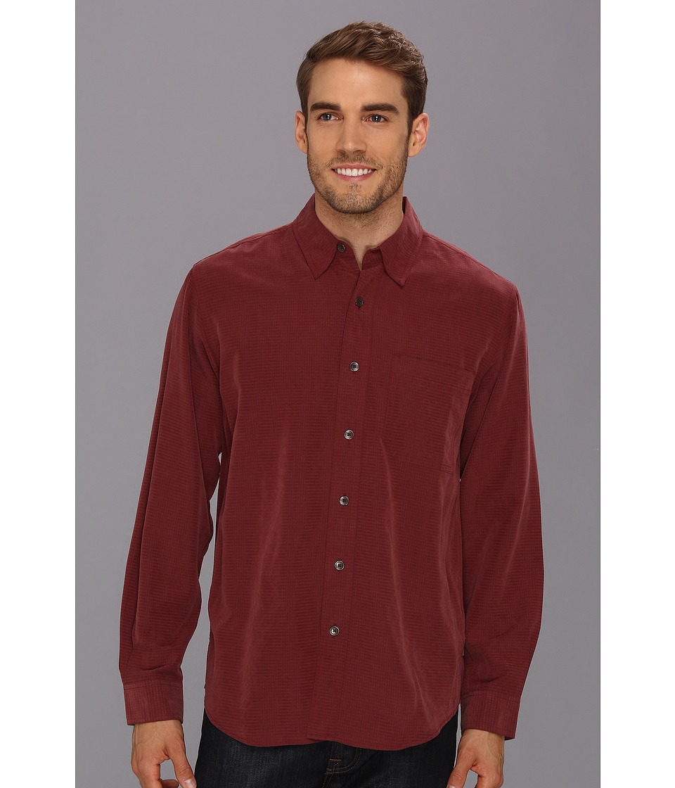 Royal Robbins Desert Pucker L/S Shirt Mens Long Sleeve Button Up (Burgundy)