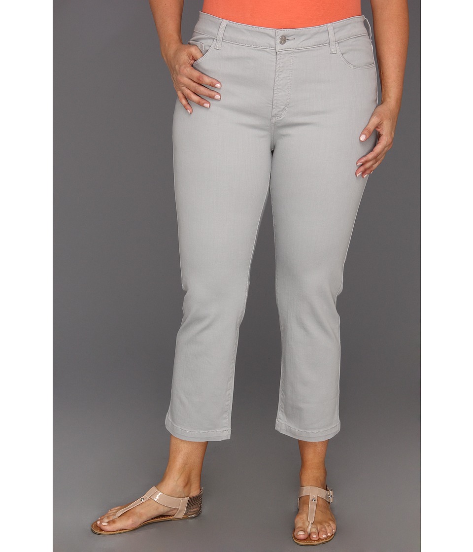 NYDJ Plus Size Plus Size Audrey Ankle Jean Womens Jeans (Gray)