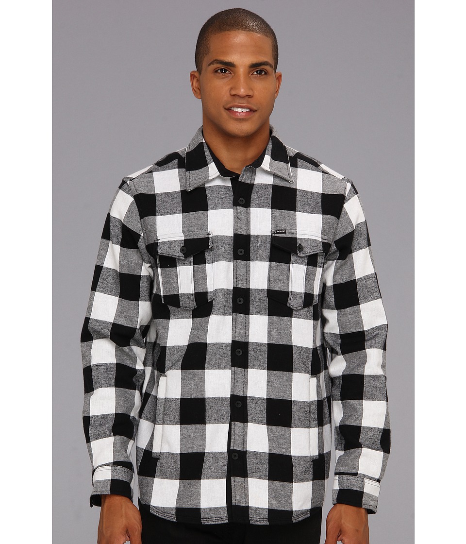 Hurley Squadron L/S Woven Mens Long Sleeve Button Up (Black)