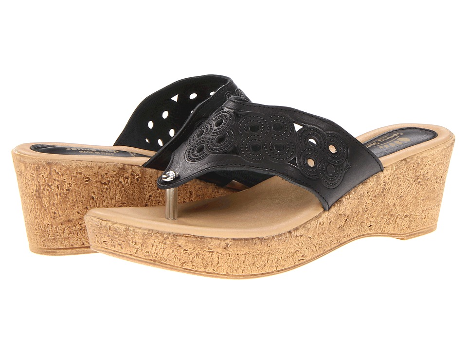 Spring Step Foamy Womens Wedge Shoes (Black)