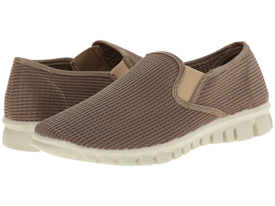 Deer Stags Dynasty Womens Slip on Shoes (Taupe)