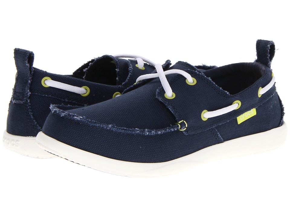 Crocs Walu Canvas Deck Shoe Mens Shoes (Blue)