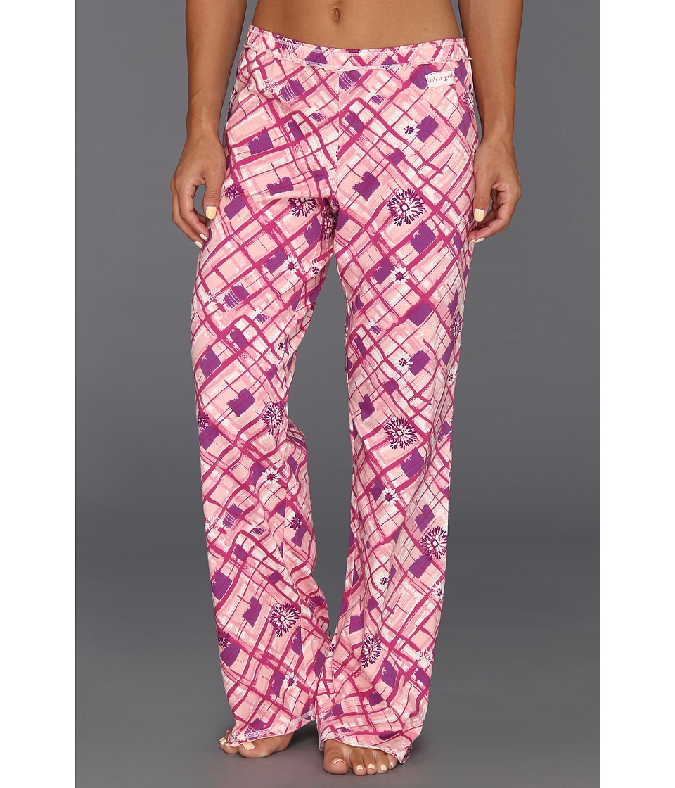 Life is good Siesta Raw Edge Sleep Pant Womens Pajama (Pink)