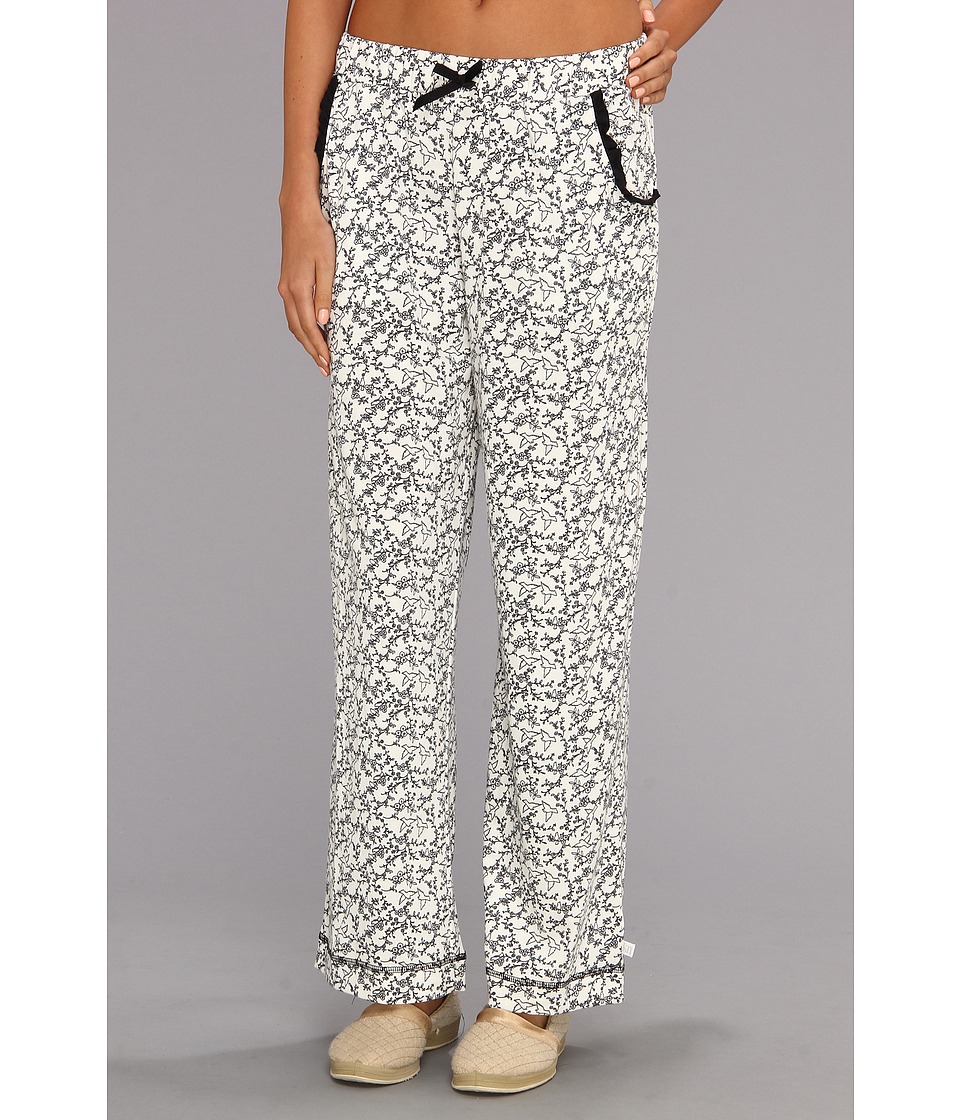 Karen Neuburger Buttoned Up Long Pajama Pant Womens Pajama (Bone)
